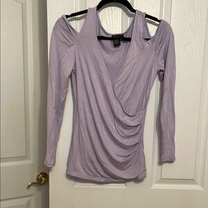 Venus Lavender Cold Shoulder Top